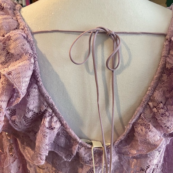 FOR LOVE & LEMONS Tatiana Blouse in Purple Size Small - Picture 10 of 11